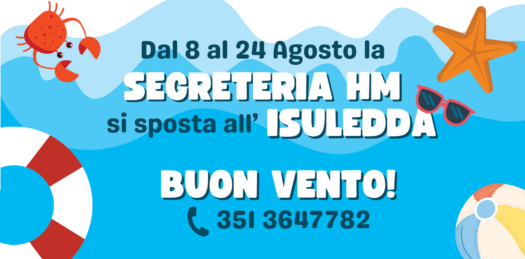 Segreteria Isuledda dal 8 al 24 agosto…