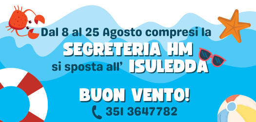 Segreteria Isuledda dal 8 al 25 agosto…